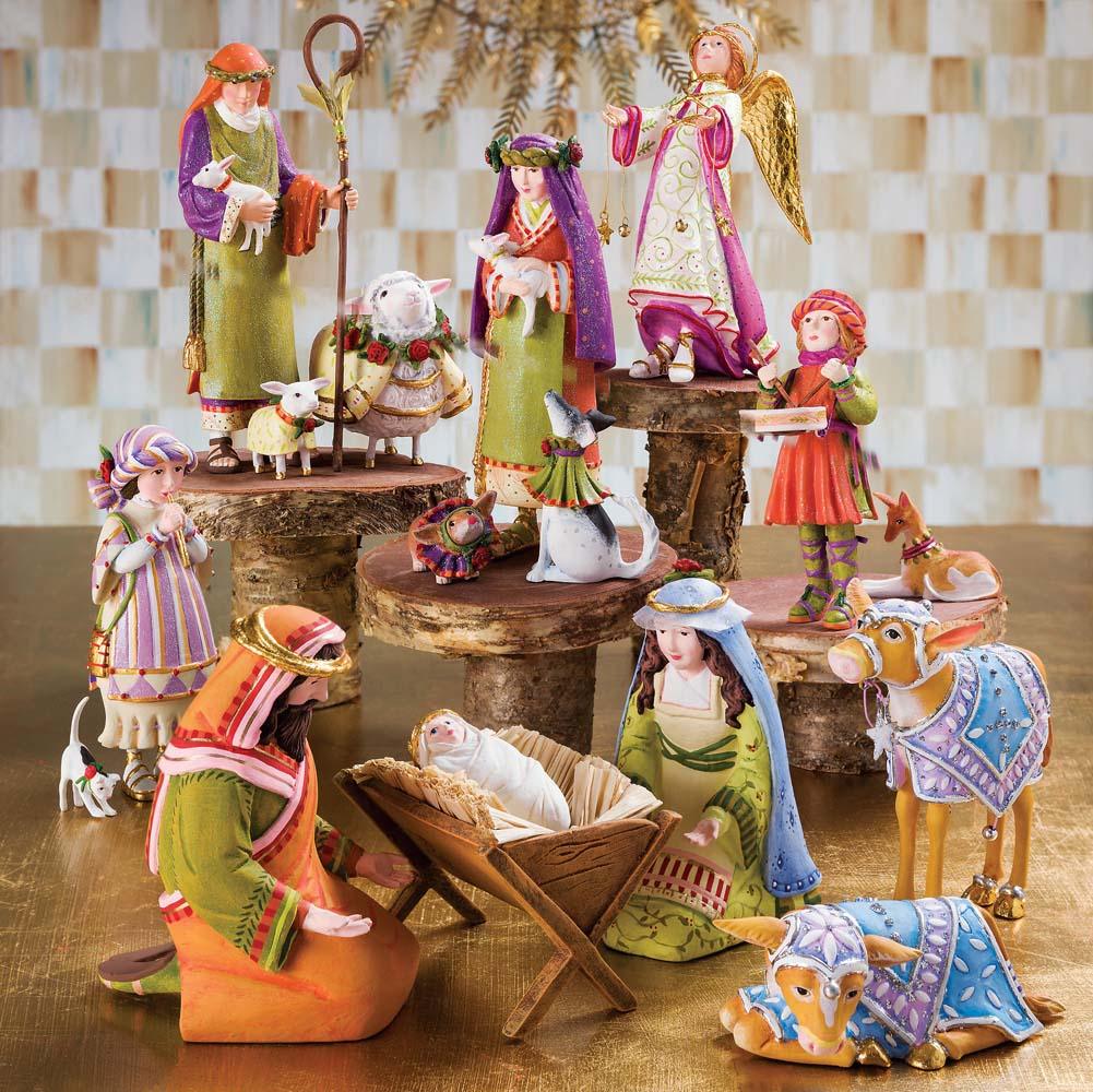 Nativity Shepherdess with Dog Figures by Patience Brewster