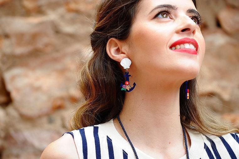 Nautical Anchor Earrings by Laliblue