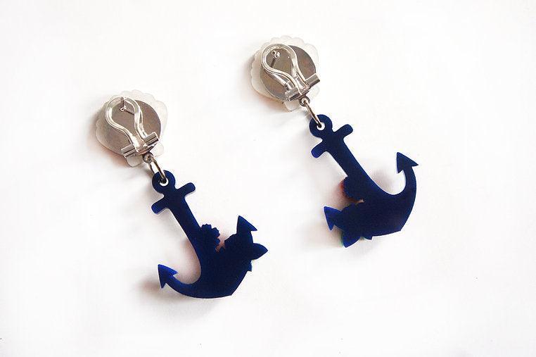 Nautical Anchor Earrings by Laliblue