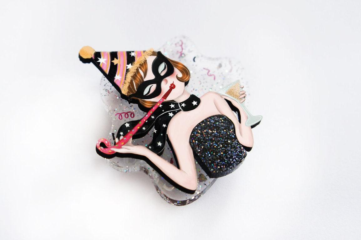 New Years Eve Party Brooch by Laliblue