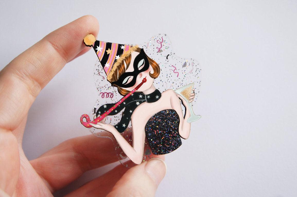 New Years Eve Party Brooch by Laliblue