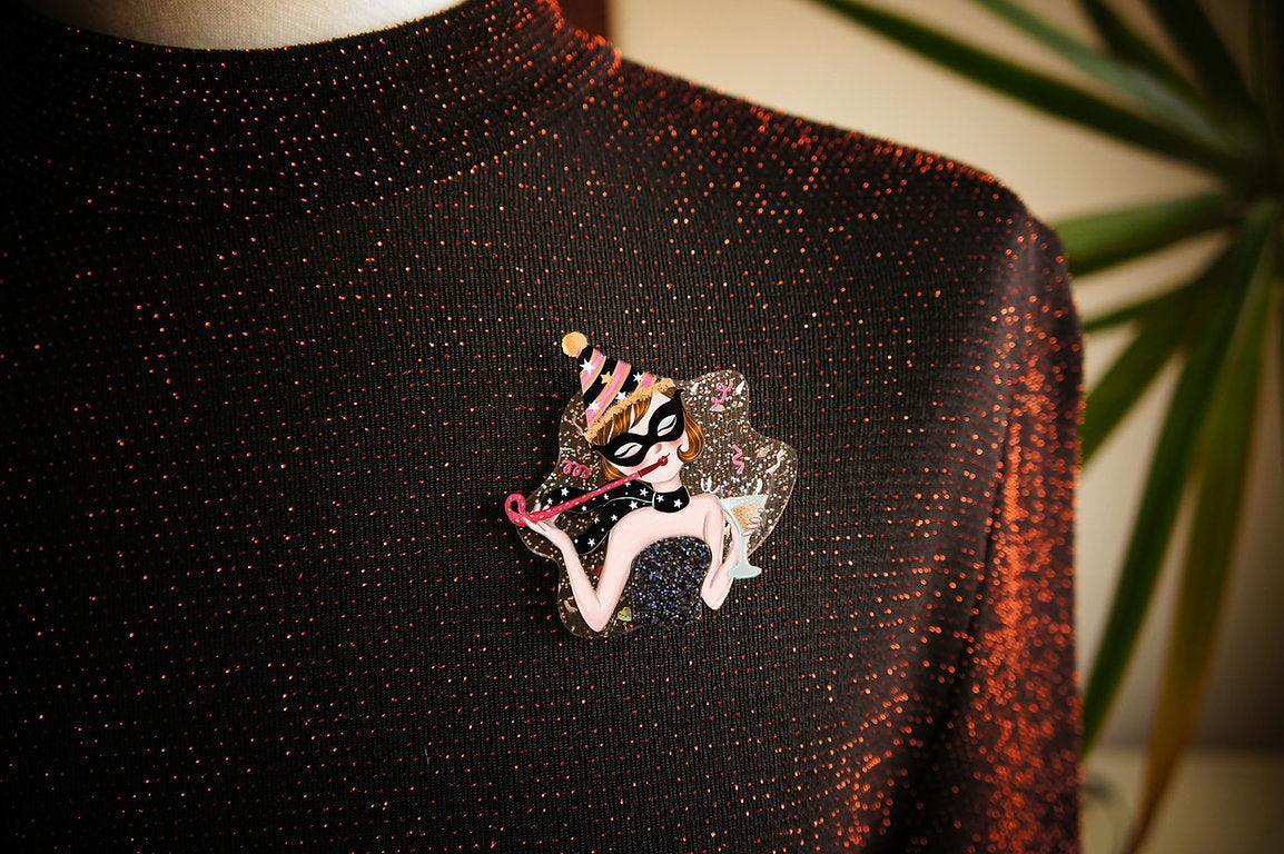 New Years Eve Party Brooch by Laliblue