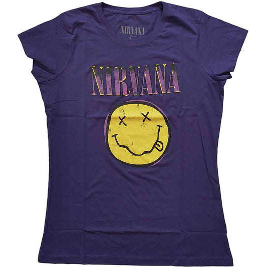 Nirvana Xerox Happy Face Pink [T-Shirt]