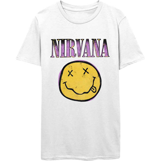 Nirvana Xerox Happy Face Pink [T-Shirt]