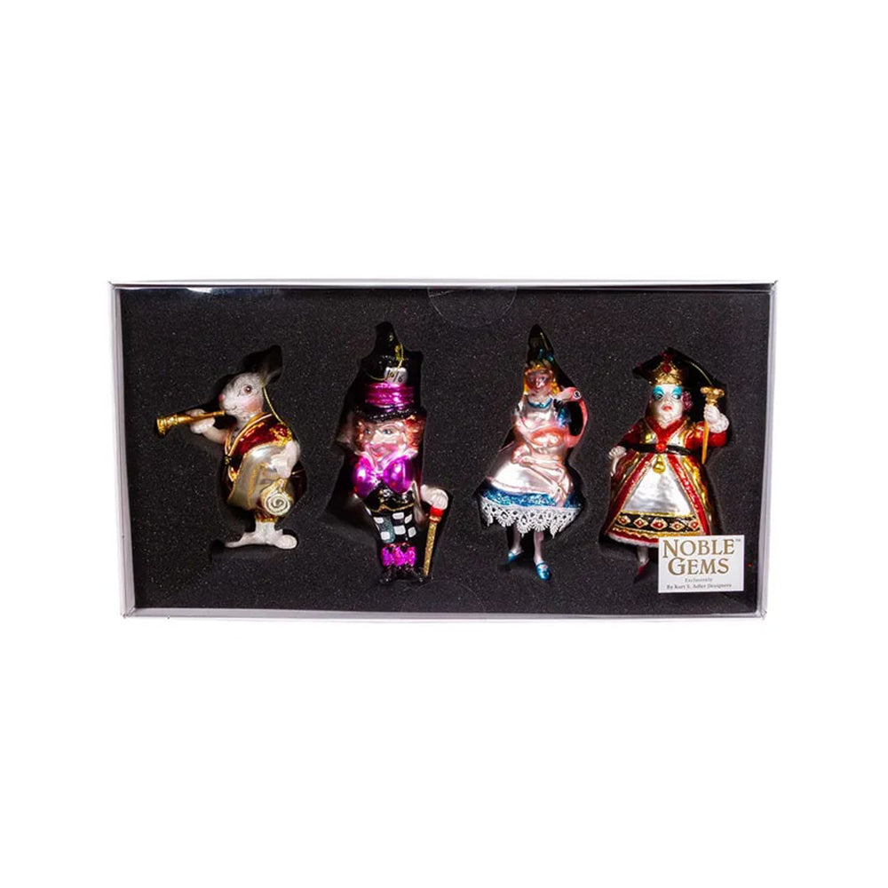 Noble Gems™ Glass Wonderland Ornament Set, 4-Piece Box by Kurt Adler