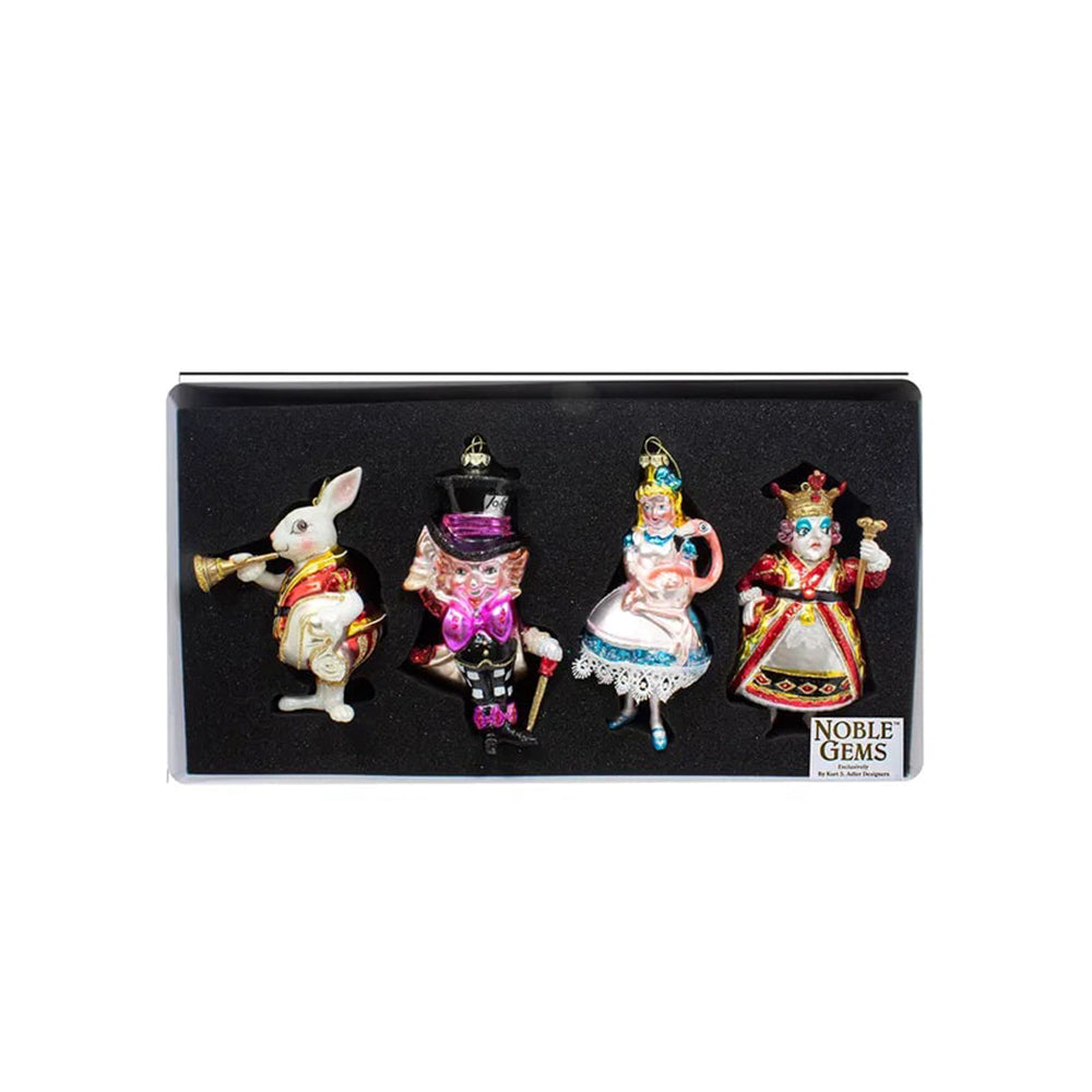Noble Gems™ Glass Wonderland Ornament Set, 4-Piece Box by Kurt Adler