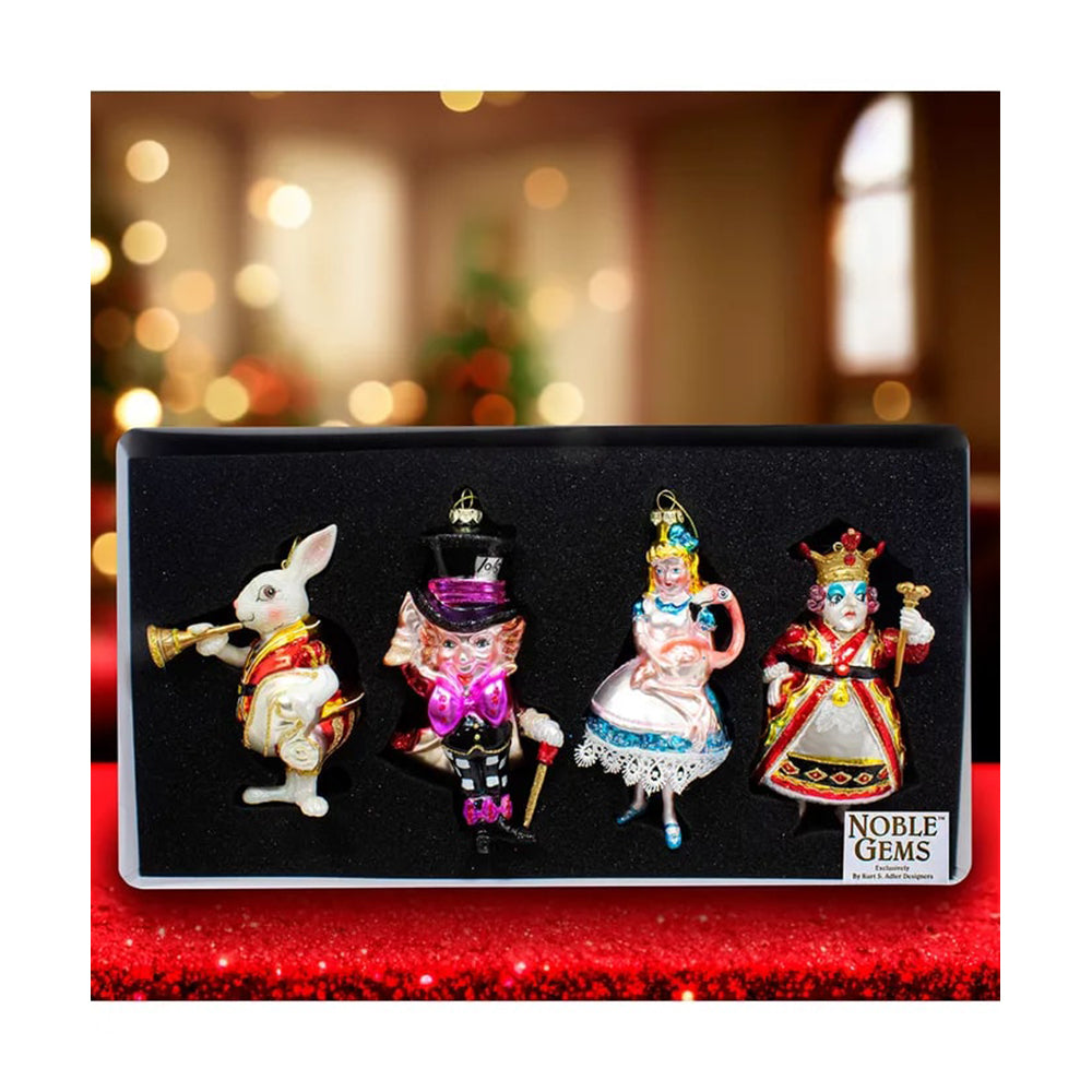 Noble Gems™ Glass Wonderland Ornament Set, 4-Piece Box by Kurt Adler