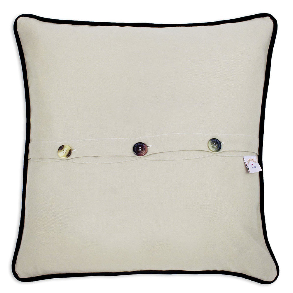 Orange County Hand-Embroidered Pillow