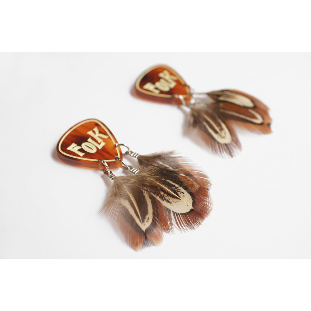 Folk Guitar Pick Earrings by Laliblue
