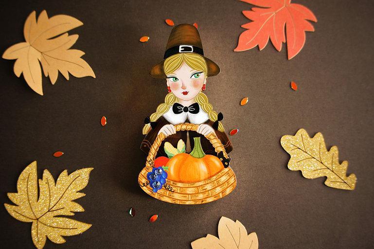 Pilgrim Thanksgiving Brooch by Laliblue