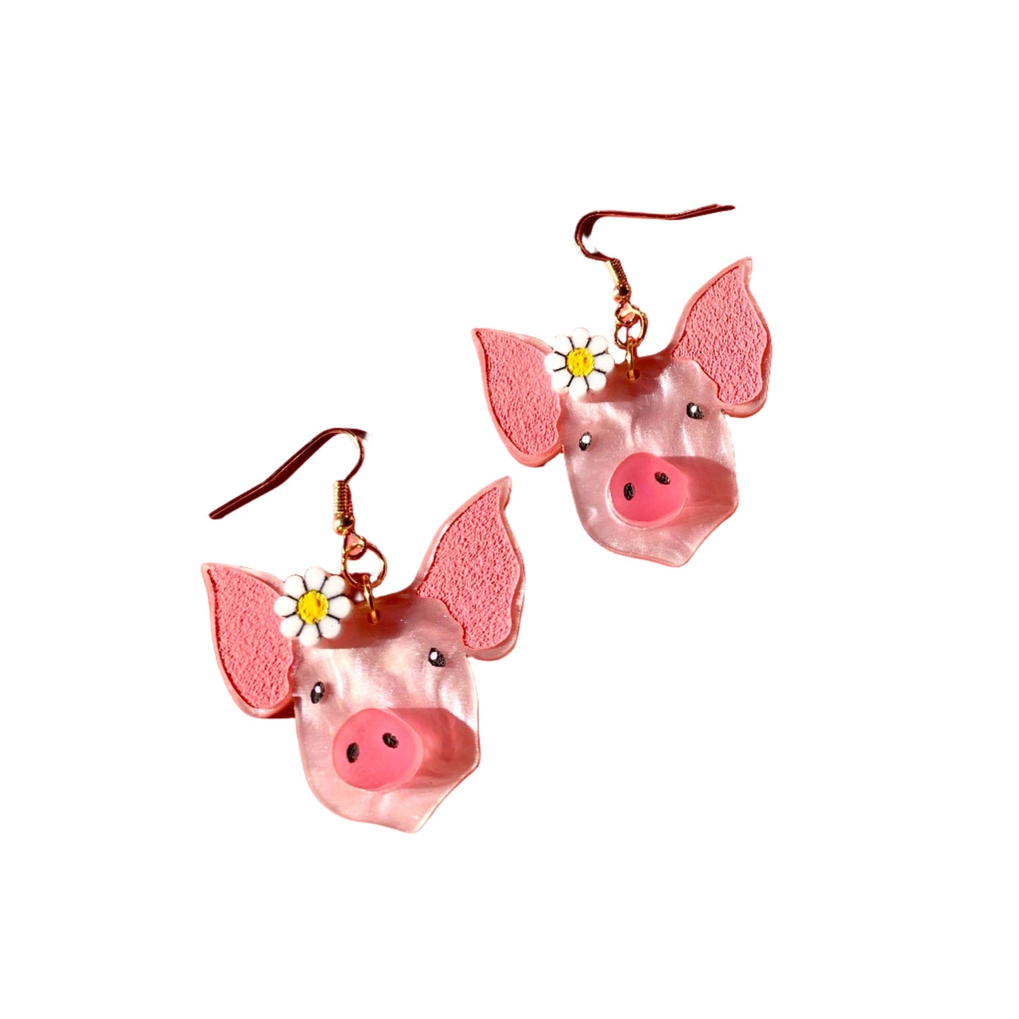 Little Piggies Acrylic Statement Earrings