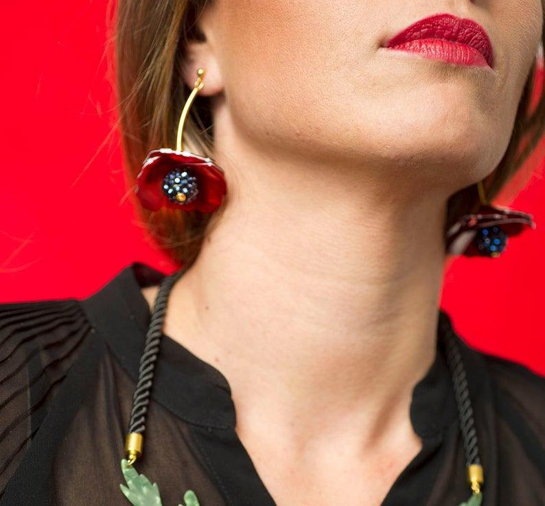 Poppies Earrings by Laliblue