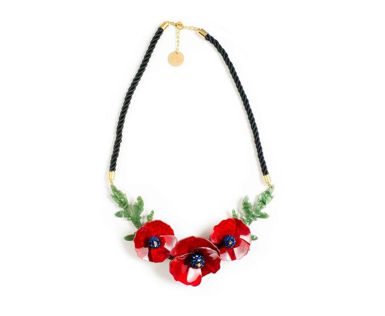 Poppies Necklace by Laliblue