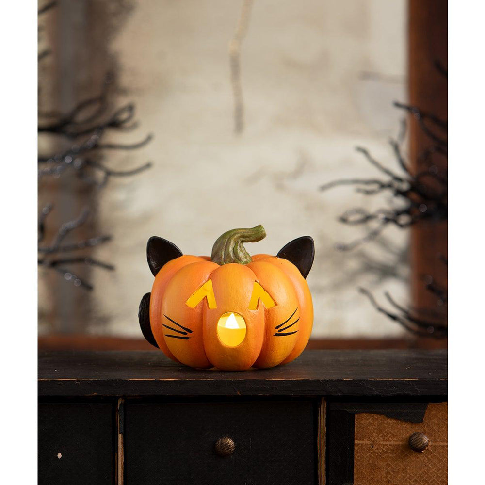 Pumpkin Cat Luminary by Bethany Lowe Designs