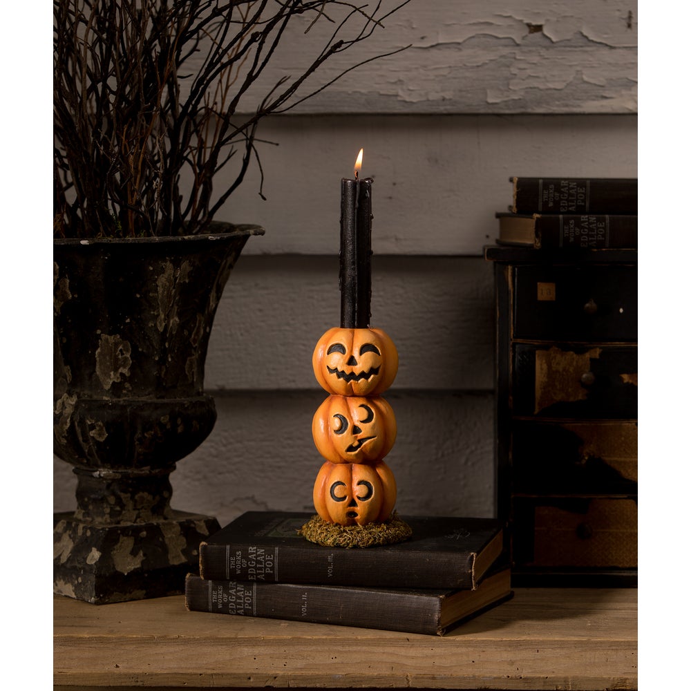 Pumpkin Stack Candlestick by Bethany Lowe Designs