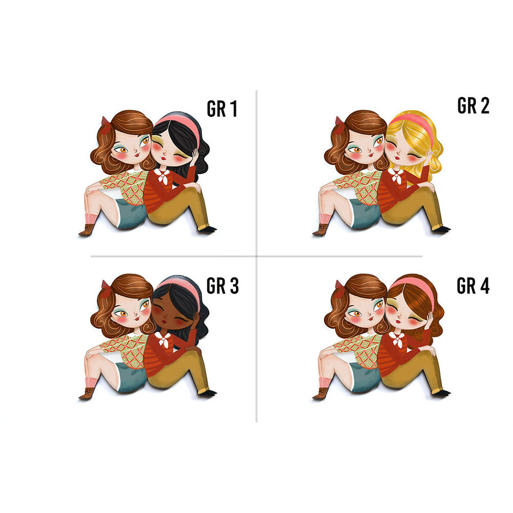 Puzzle with redhead girl brooch by Laliblue