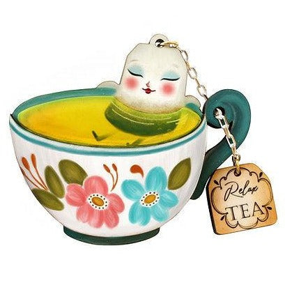 Relax Tea Brooch by Laliblue