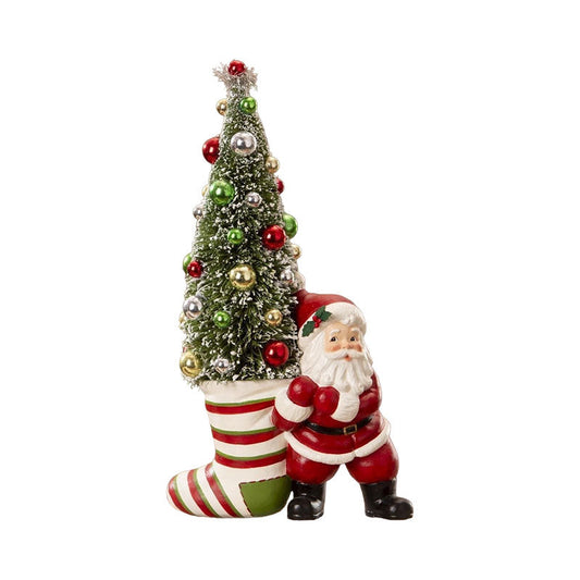 Retro Santa Pulling Stocking by Bethany Lowe Designs