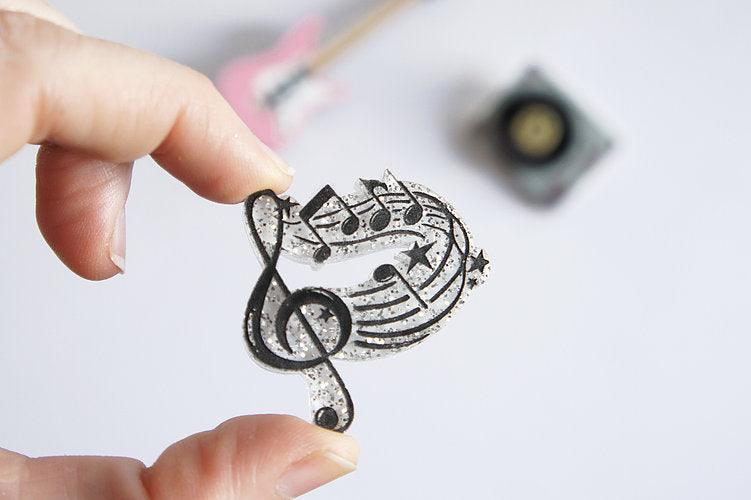 Rock and Roll Brooches Set of 3 by Laliblue
