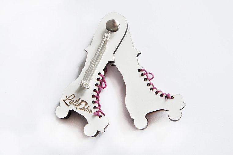 Roller Skates Brooch by Laliblue