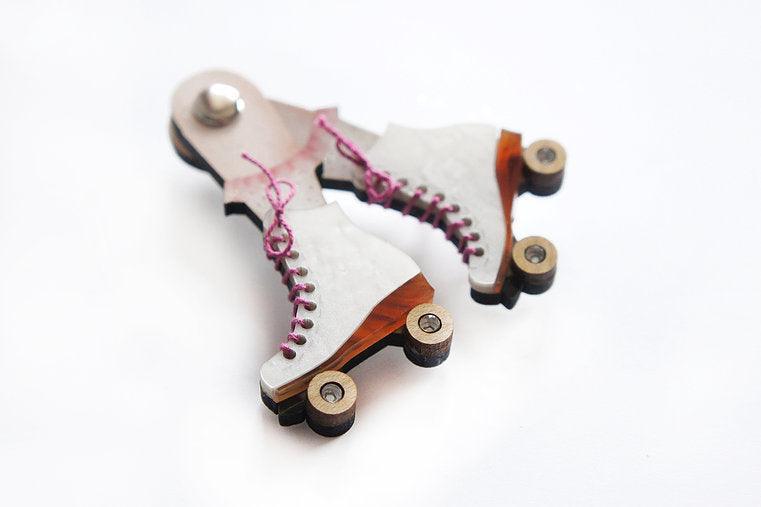 Roller Skates Brooch by Laliblue