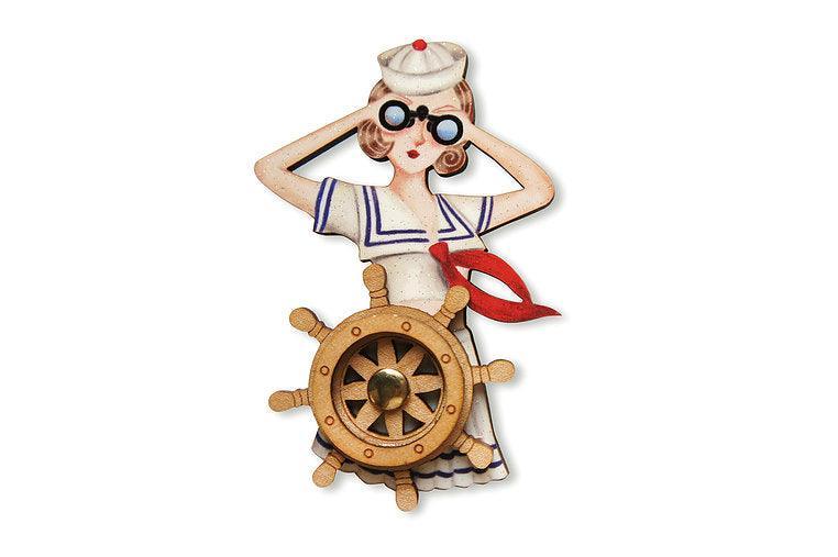 Sailor Pin Up Brooch by Laliblue