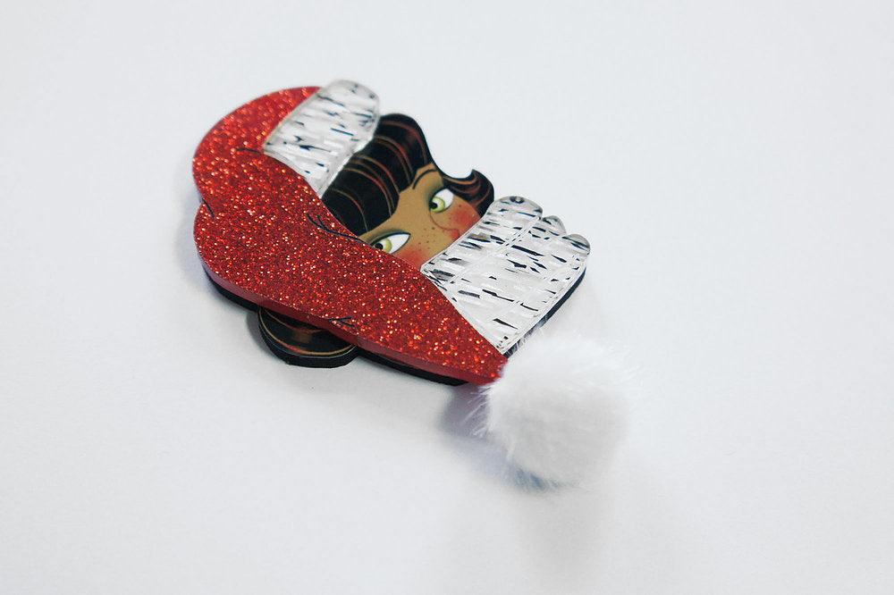 Santa Claus Hazel Brooch by Laliblue