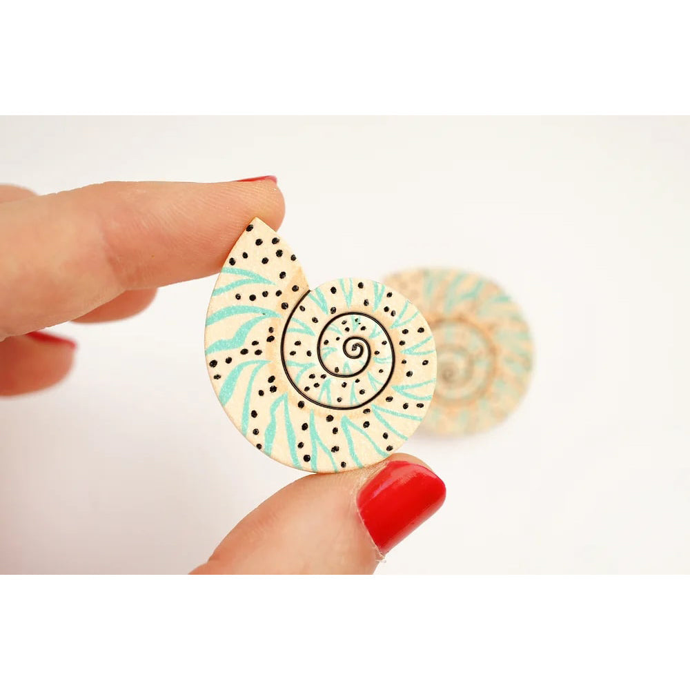 Sea Snail Earrings by Laliblue