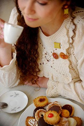 Set of 3 Cookie Brooches by Laliblue