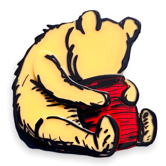 "Silly Old Bear" Pooh Brooch by Lipstick & Chrome