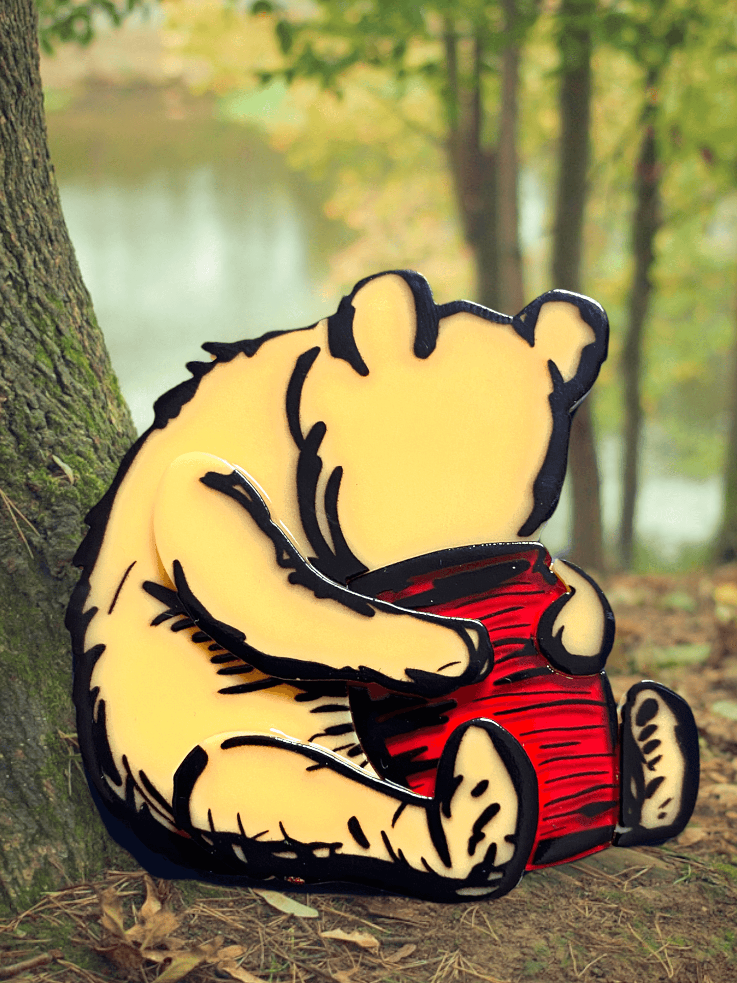 "Silly Old Bear" Pooh Brooch by Lipstick & Chrome