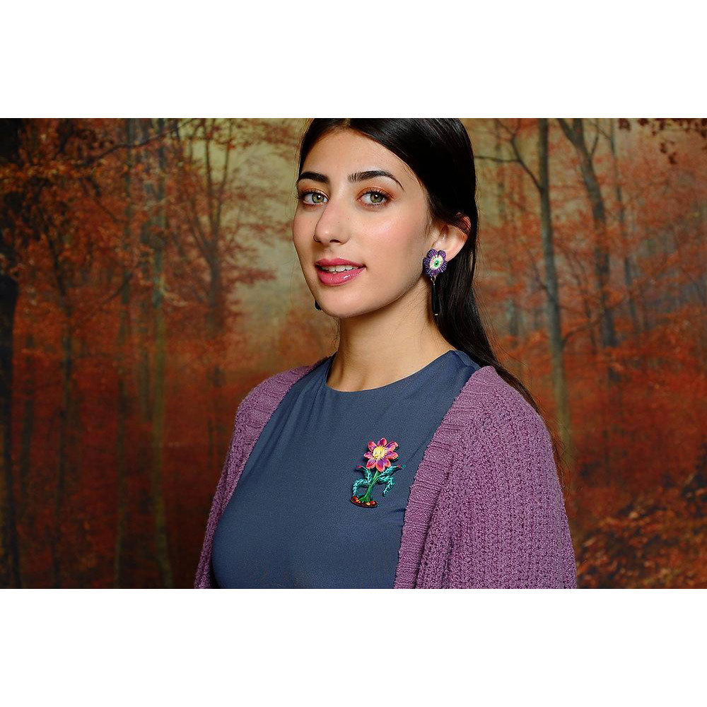 Skull Flower Brooch by Laliblue