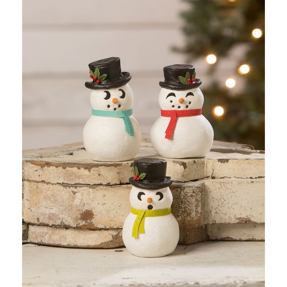 Snowman Luminary Surprised by Bethany Lowe Designs