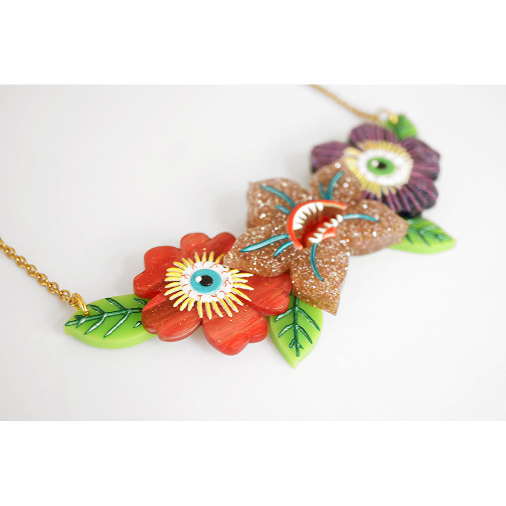 Spooky Flowers Necklace by Laliblue