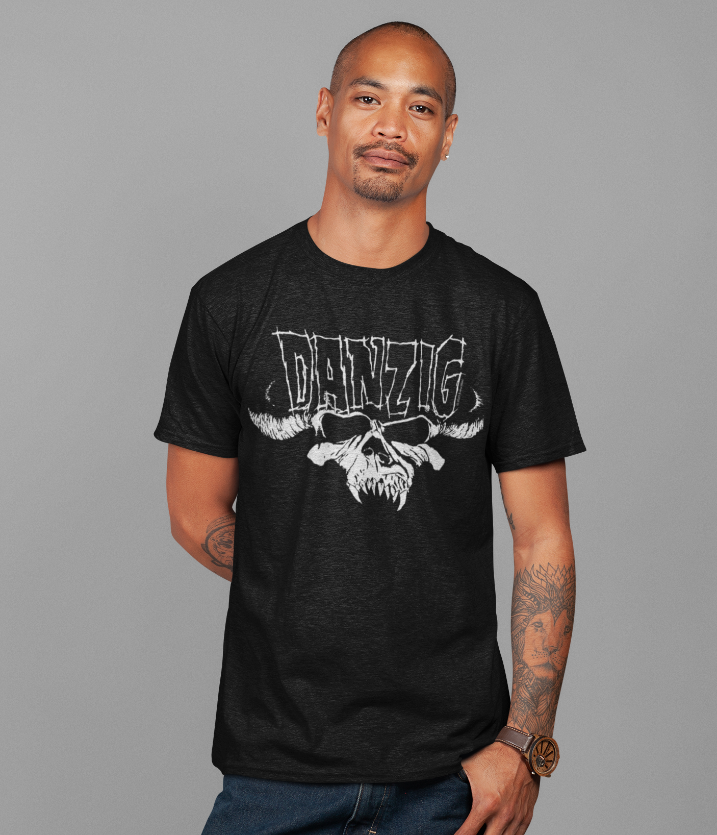 Stakes Danzig - Logo Skull Jumbo Print T-Shirt [Apparel]