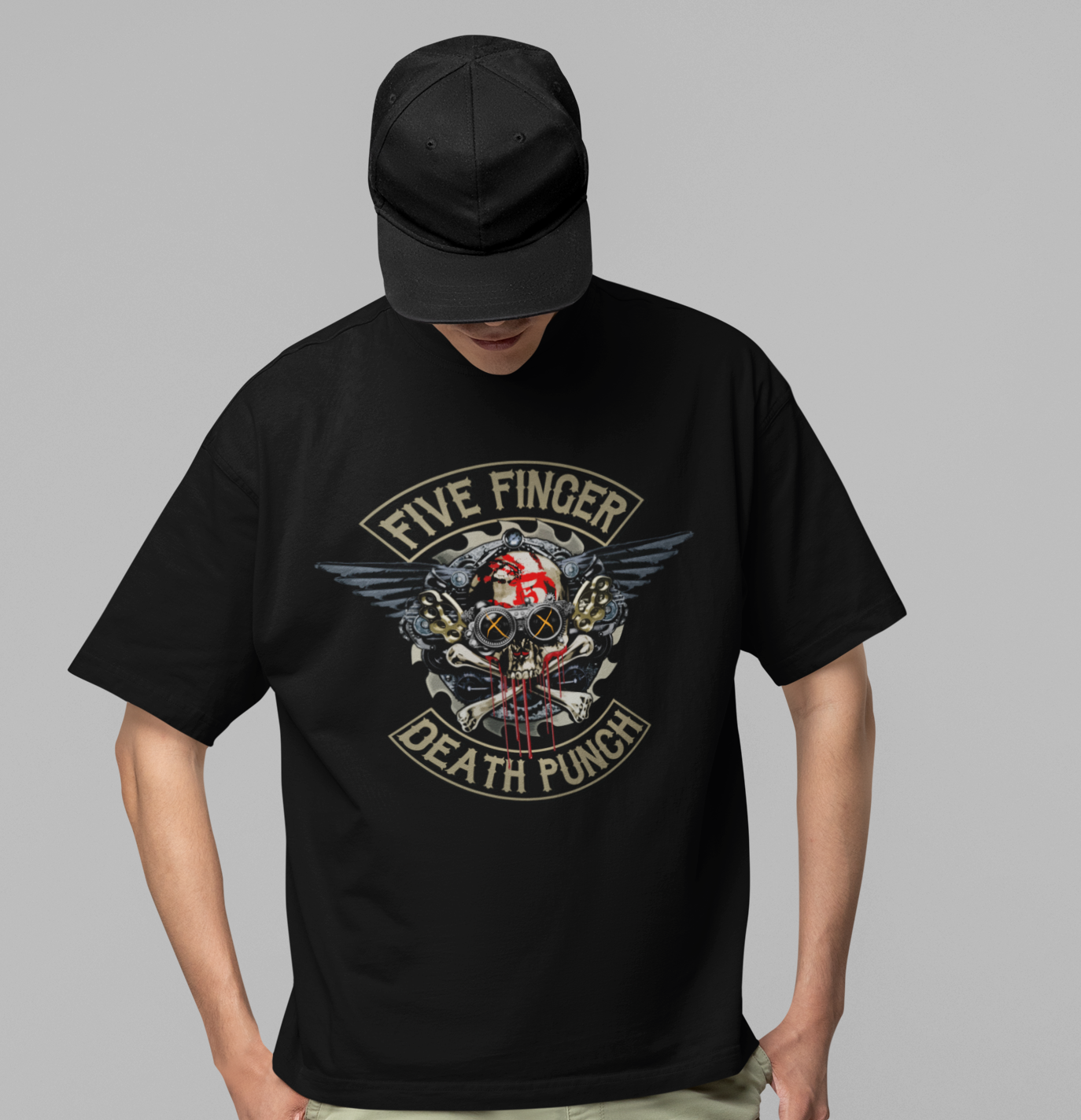 Stakes Five Finger Death Punch - Crossbones Jumbo Print T-Shirt [Apparel]