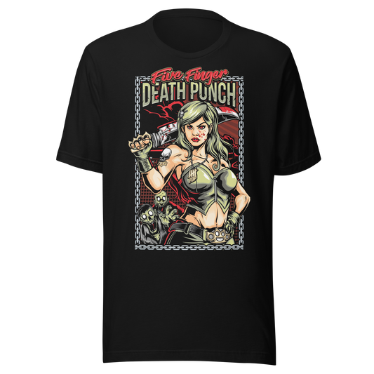 Stakes Five Finger Death Punch Machete T-Shirt [Apparel]