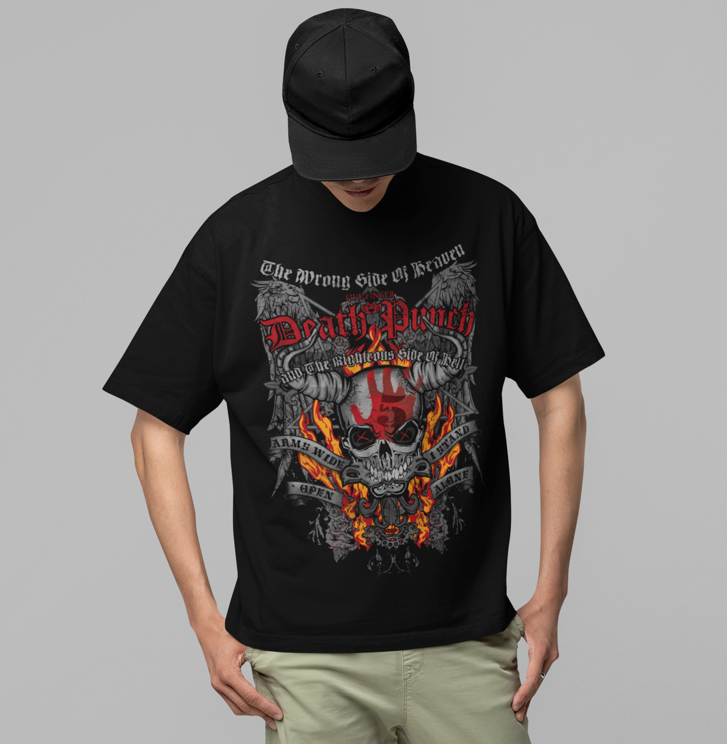Stakes Five Finger Death Punch - Wrong or Righteous Jumbo Print T-Shirt [Apparel]