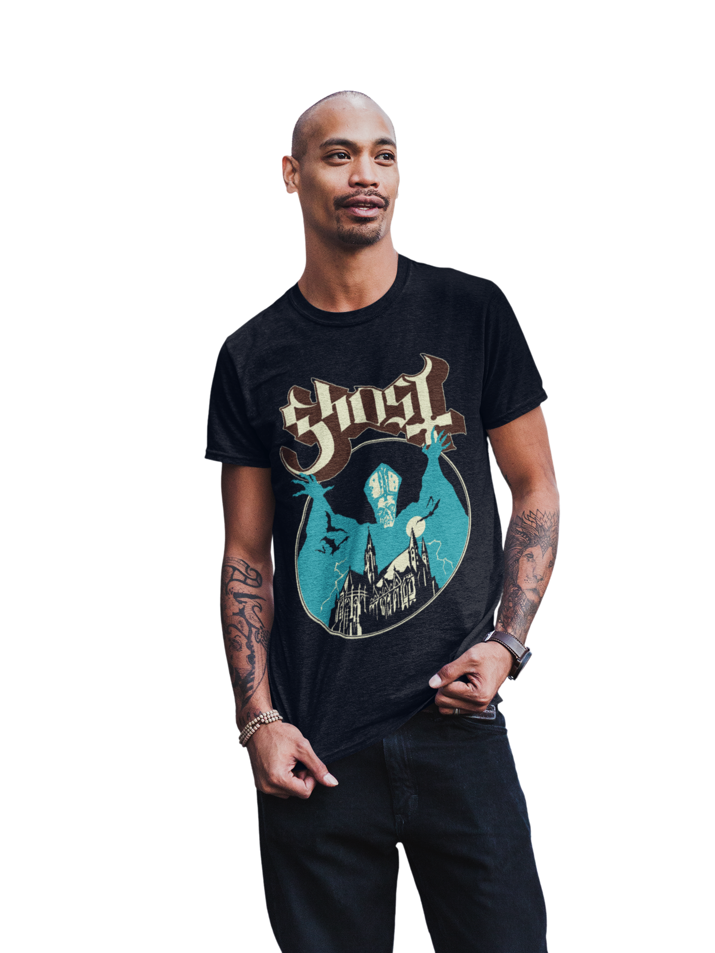 Stakes Ghost - Castle Jumbo Print T-Shirt [Apparel]
