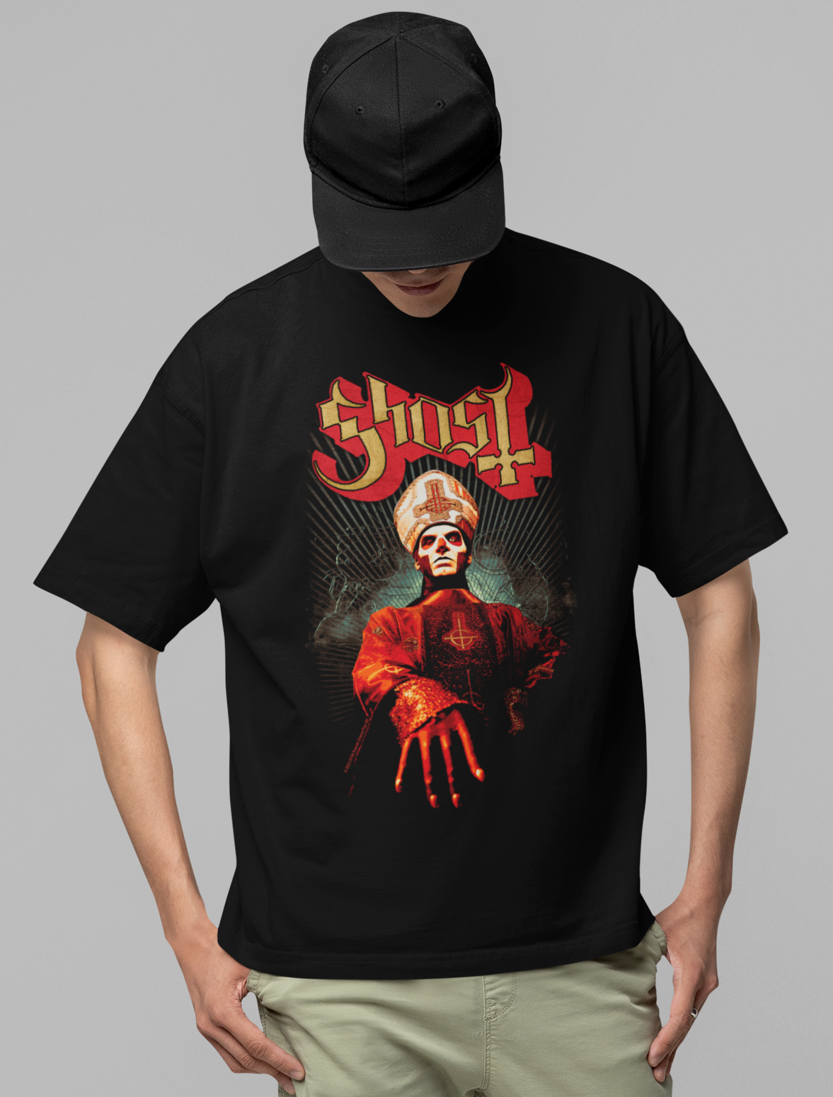 Stakes Ghost - Kiss the Ring Jumbo Print T-Shirt [Apparel]