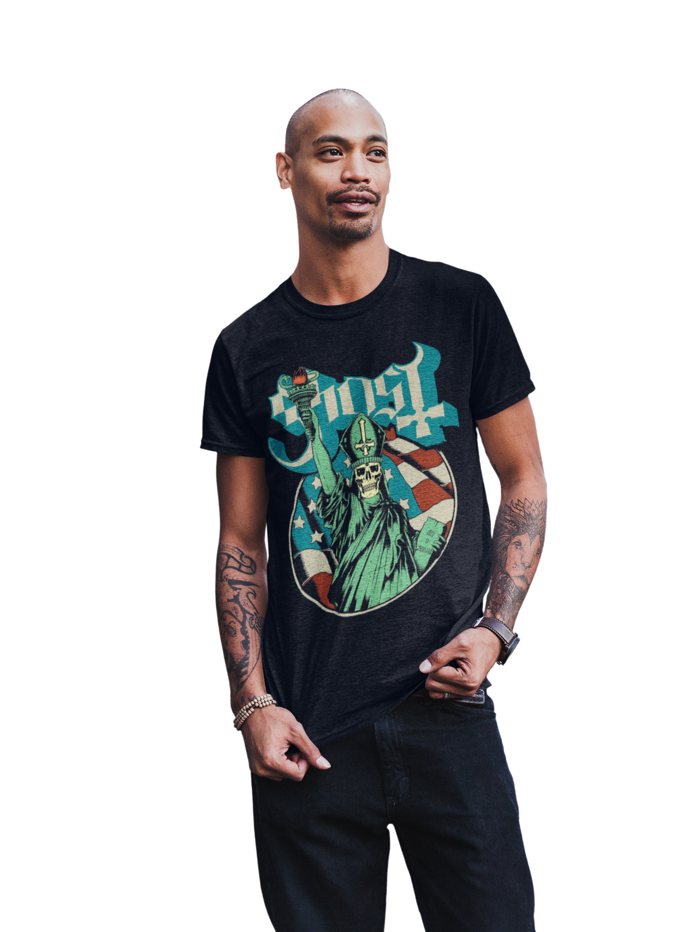 Stakes Ghost - Statue of Liberty Jumbo Print T-Shirt [Apparel]