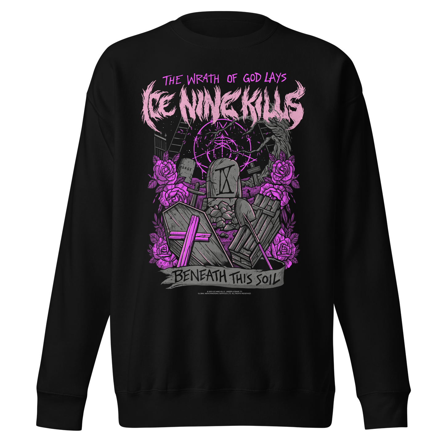 Stakes Ice Nine Kills Purple Wrath Jumbo Print Sweatshirt [Apparel]