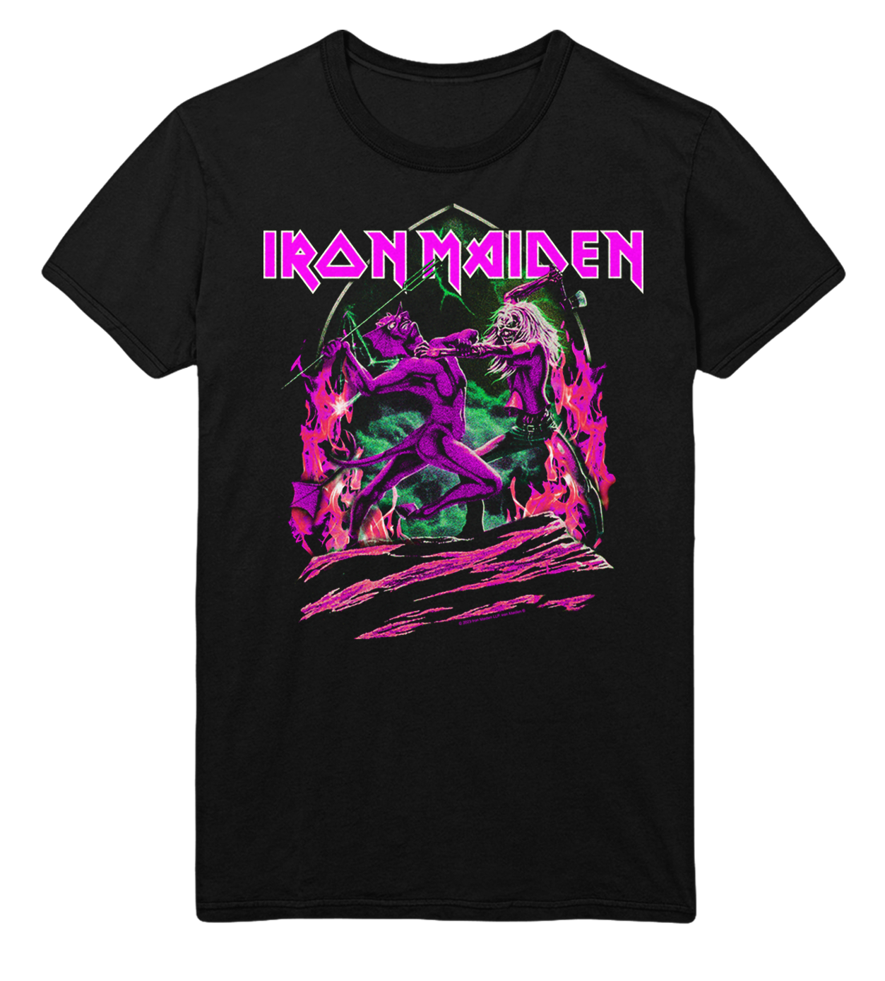 Stakes Iron Maiden Devil's Fight Jumbo Print T-Shirt [Apparel]