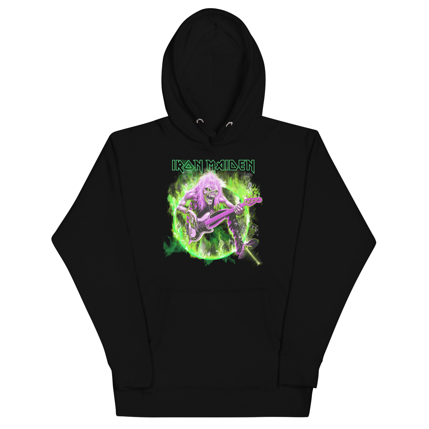 Stakes Iron Maiden Green Guitar Classic Hoodie [Apparel]