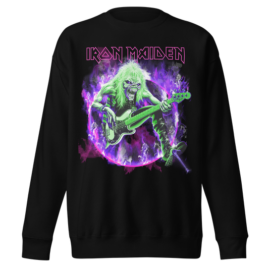 Stakes Iron Maiden Purple Guitar Jumbo Print Sweatshirt [Apparel]