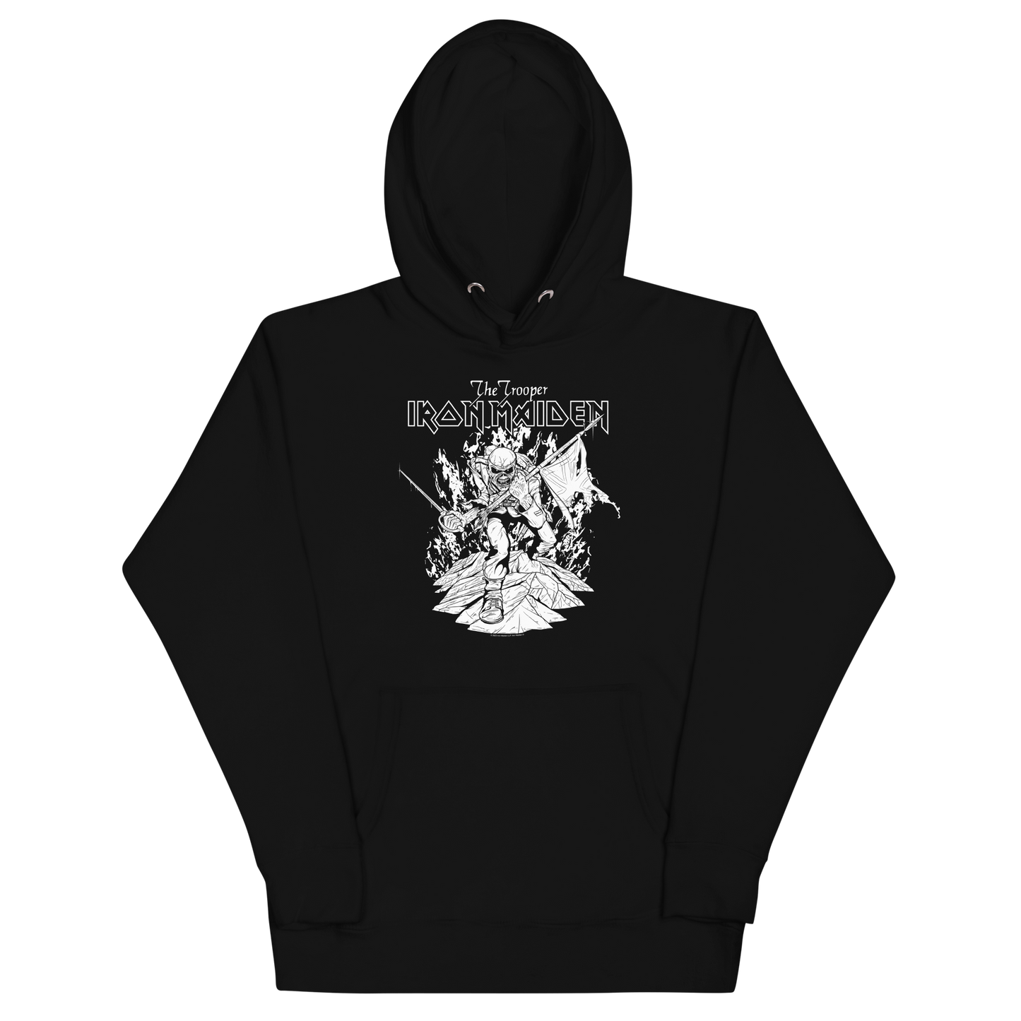 Stakes Iron Maiden Trooper Black and White Classic Hoodie [Apparel]