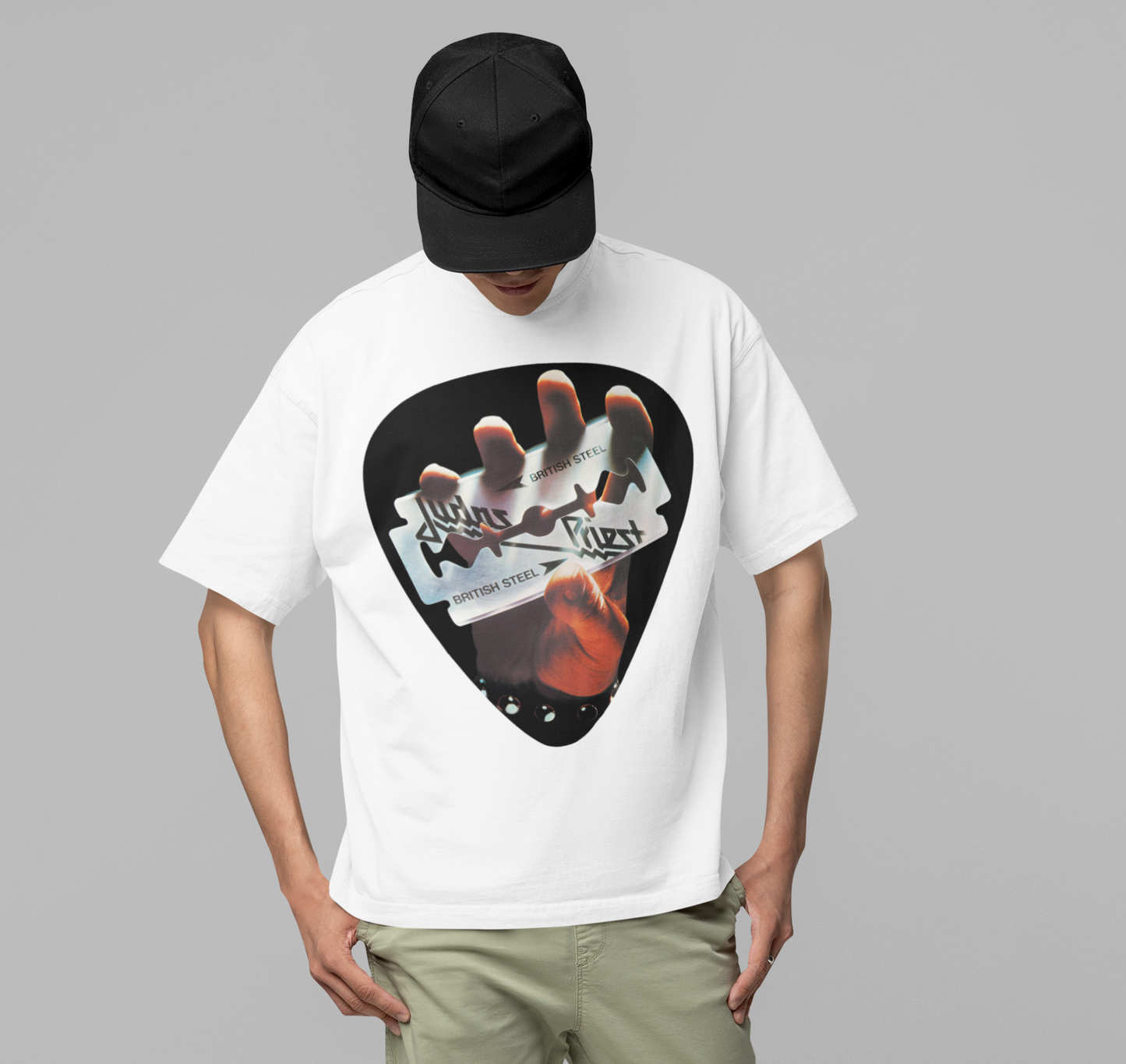 Stakes Judas Priest - British Steel Jumbo Print T-Shirt [Apparel]