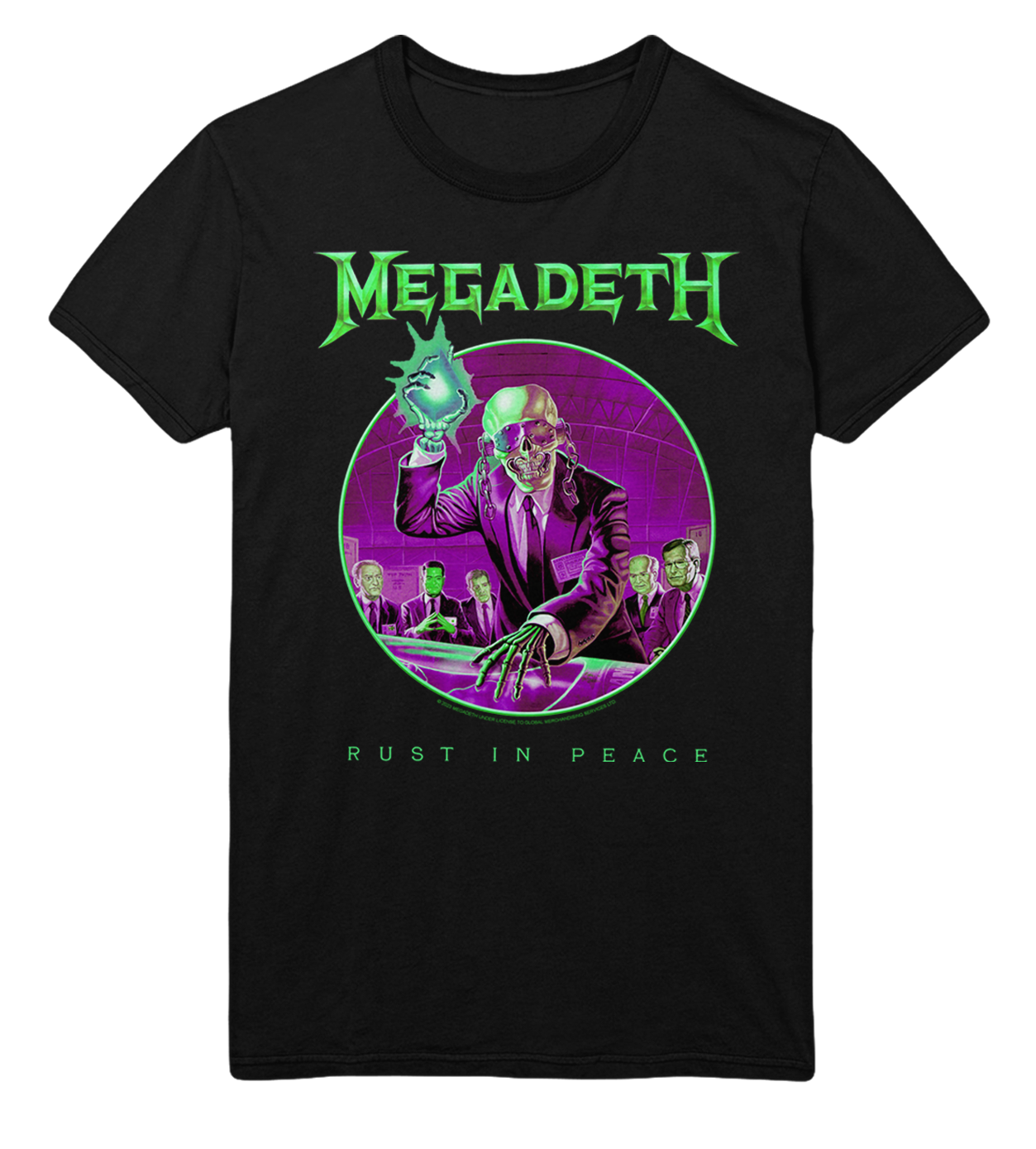 Stakes Megadeth Green Rust Jumbo Print T-Shirt [Apparel]