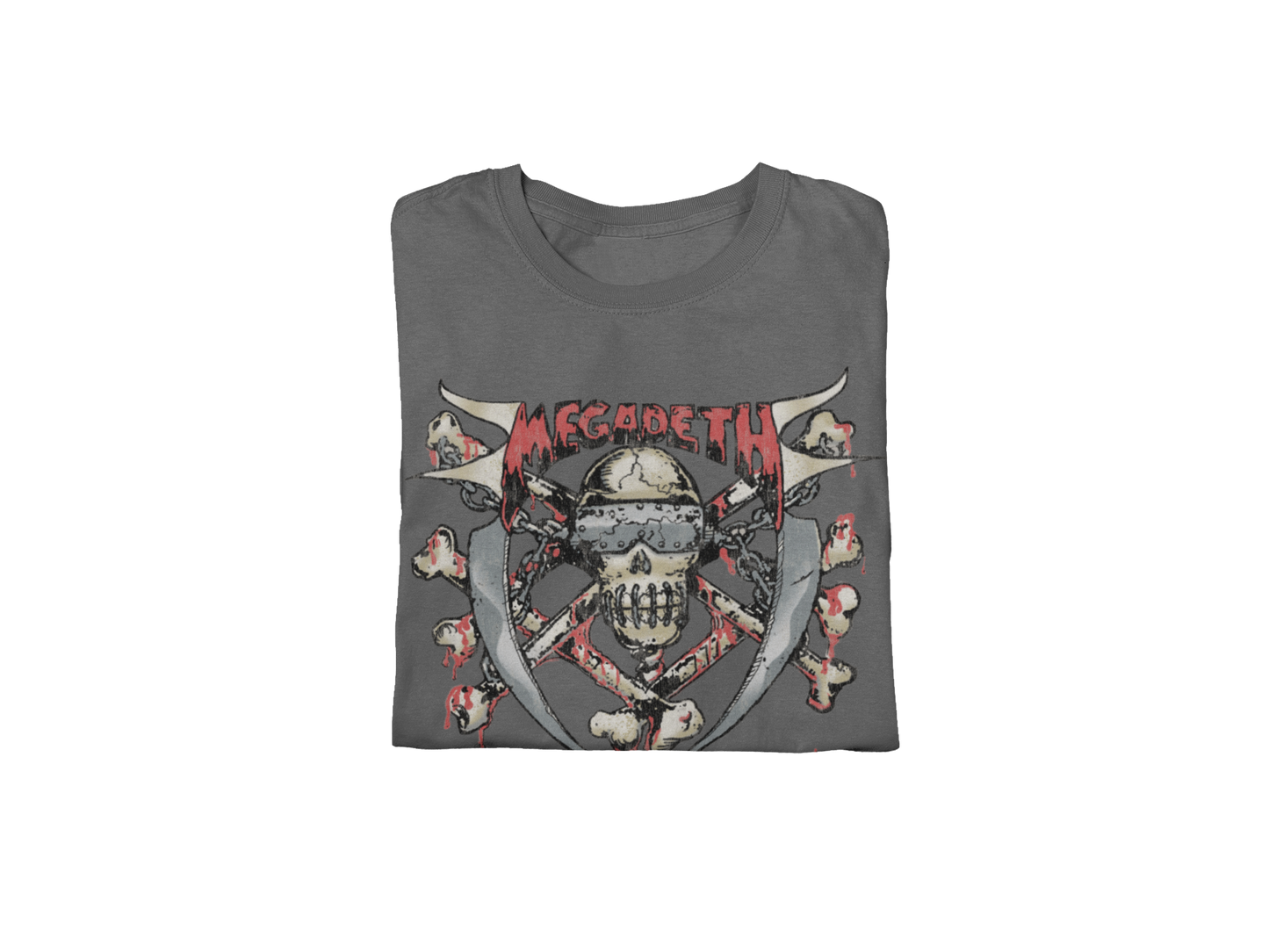 Stakes MegaDeth - Hand Painted Vic Jumbo Print T-Shirt [Apparel]