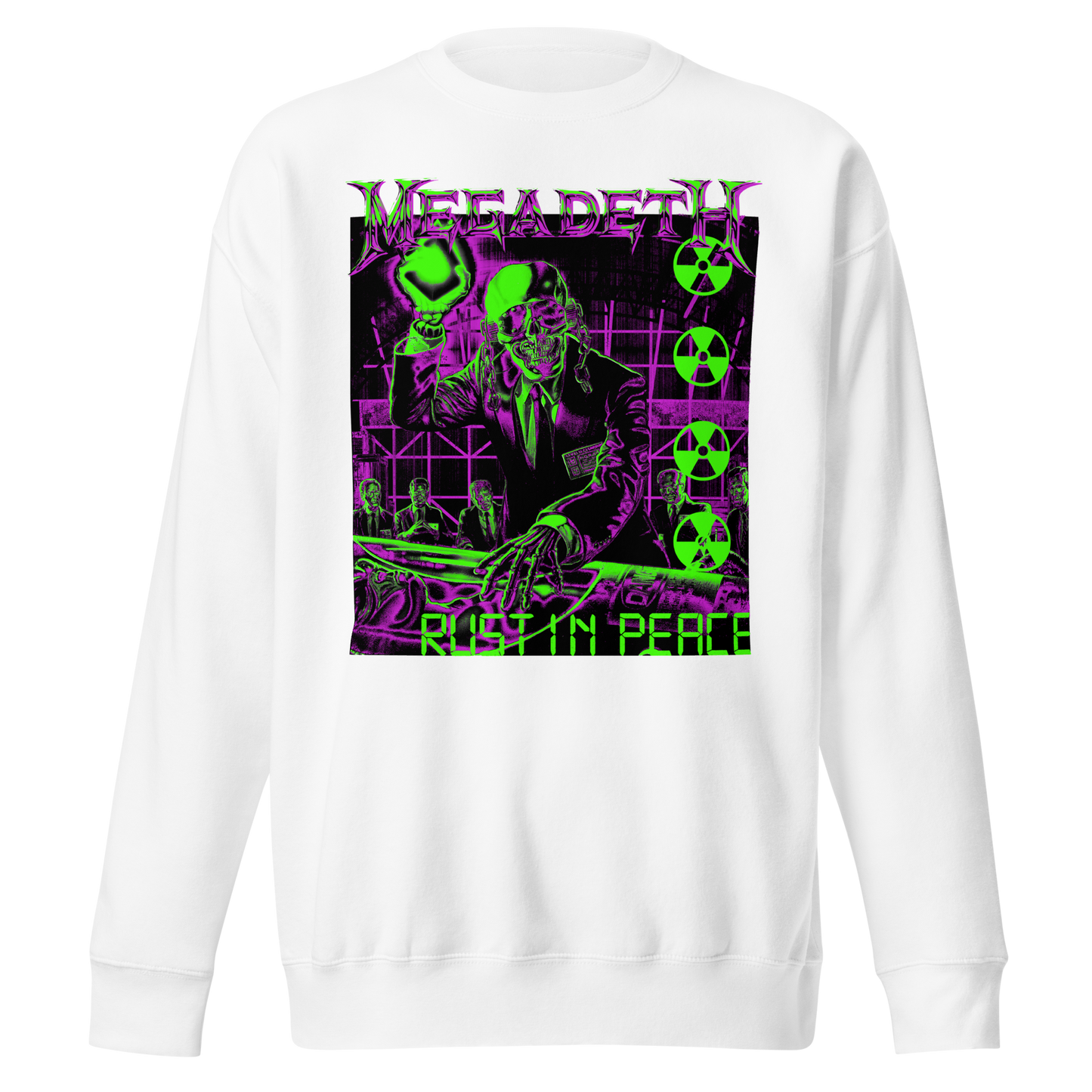 Stakes Megadeth Neon Rust in Peace Jumbo Print Sweatshirt [Apparel]